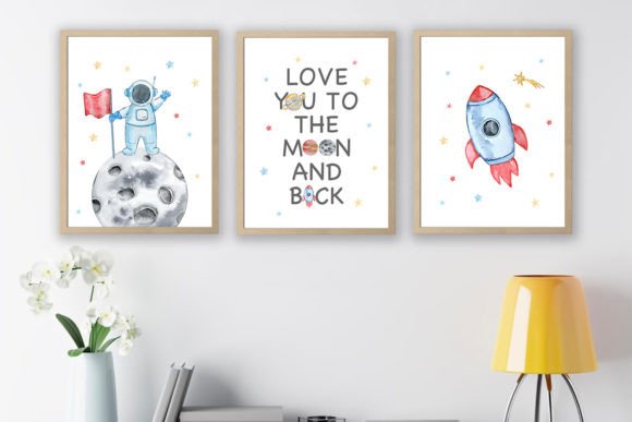 Download Watercolor Space Nursery Wall Art - Nursery wall art Collection