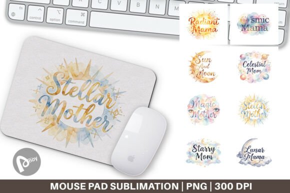 Download Celestial Boho Mother Mouse Pad Design - Premium Bundle