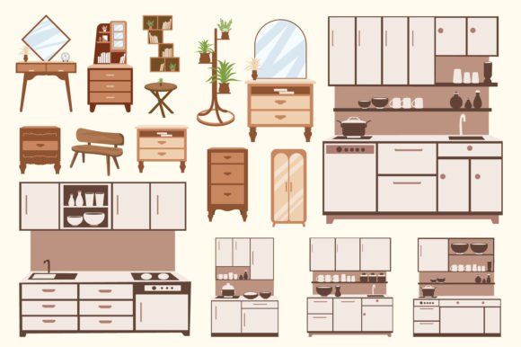 Download Home Decor Boho Style Vector Set - Decor Collection