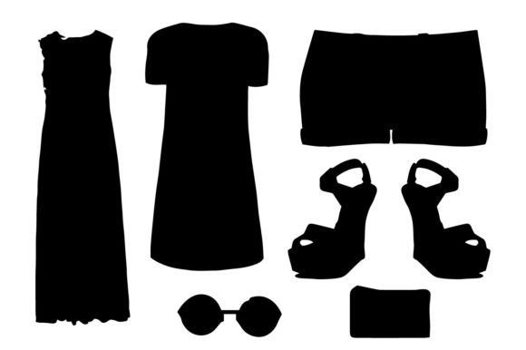 Download Clothes Women Black Shape Silhouette - Shape Collection