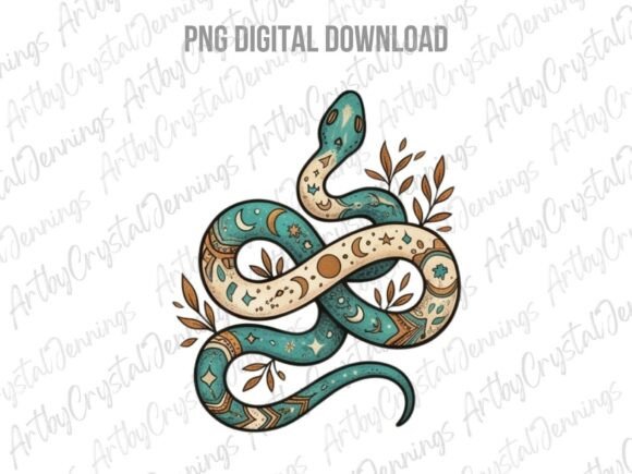 Download Celestial Boho Snake PNG - Celestial boho Collection