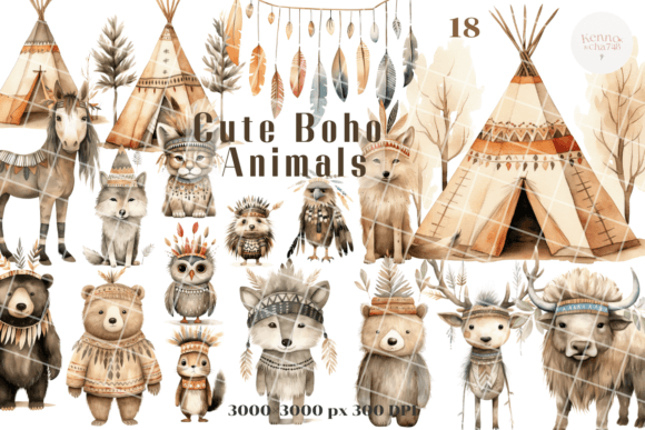 Download Bohemian Clipart for Nursery Decor - Decor Collection