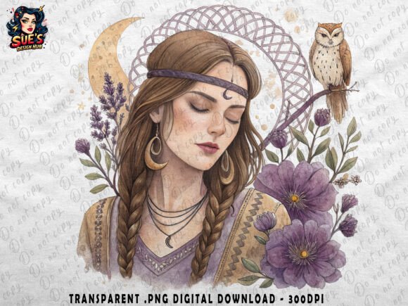 Download Celestial Boho Spirit and Owl - Celestial boho Collection